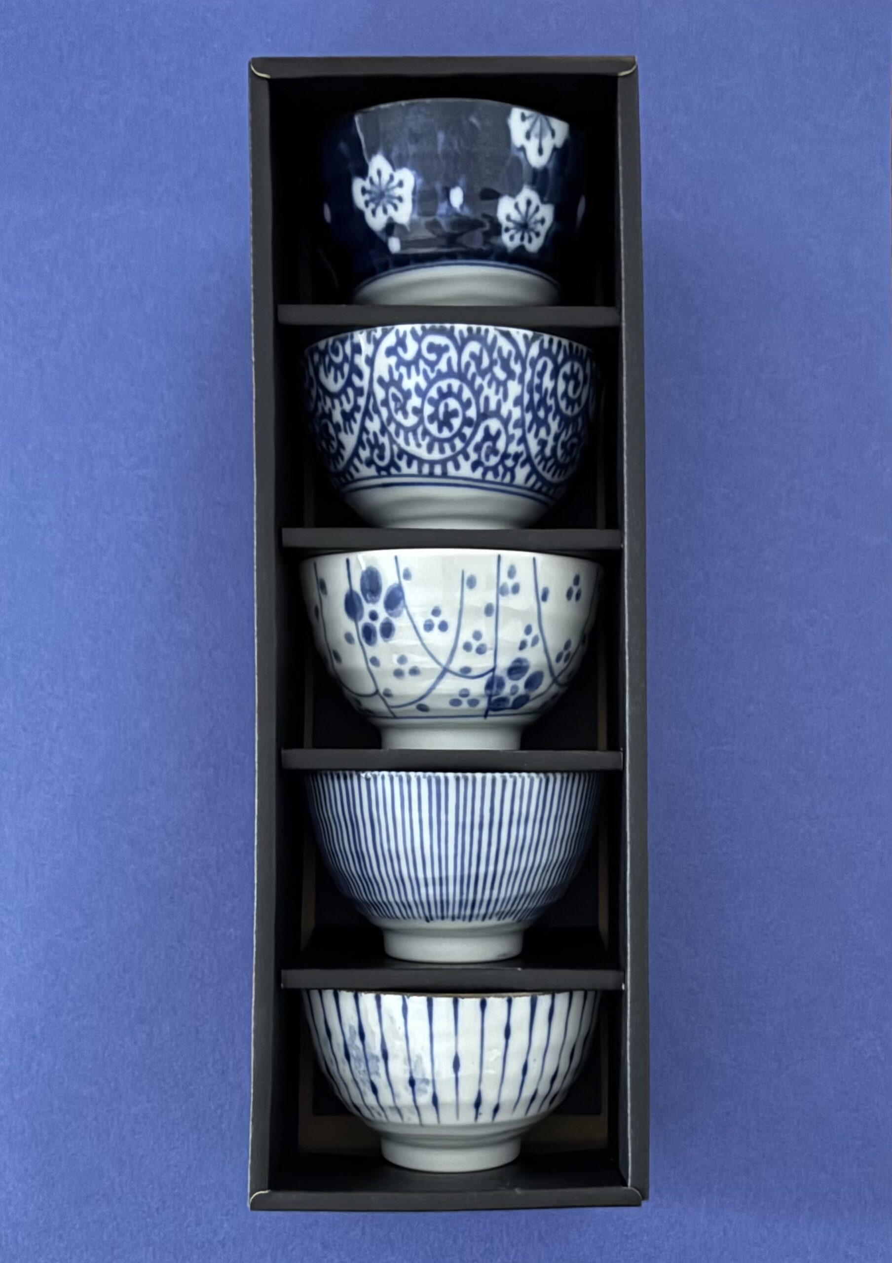 Set tasses Aizome Goyou 5 pièces